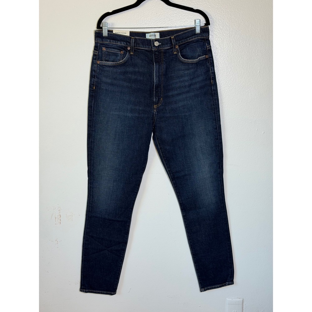 AGOLDE Pinch Waist Skinny Ultra High Rise Jeans Size 32 Dark Wash quiet luxury